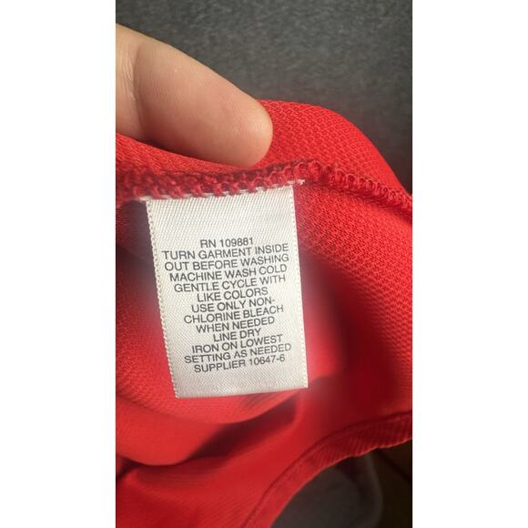 LIZ CLAIBORNE Women’s Red Sleeveless Midi Party Cocktail Dress Size 12 - Picture 10 of 10